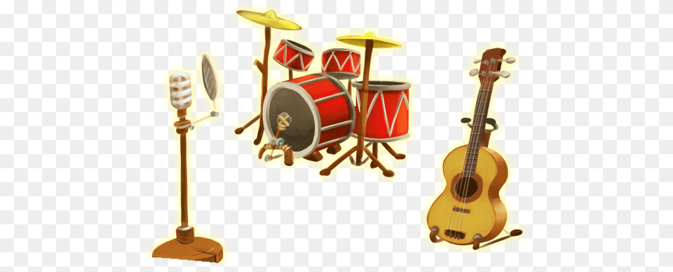 Figurine, Guitar, Musical Instrument, Drum, Percussion Free Png