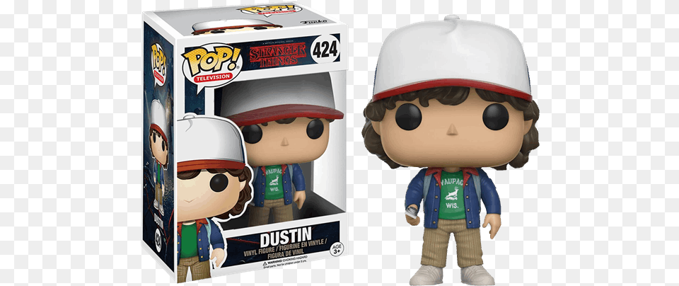 Figurine Pop Stranger Things Dustin, Helmet, Clothing, Hardhat, Baby Png