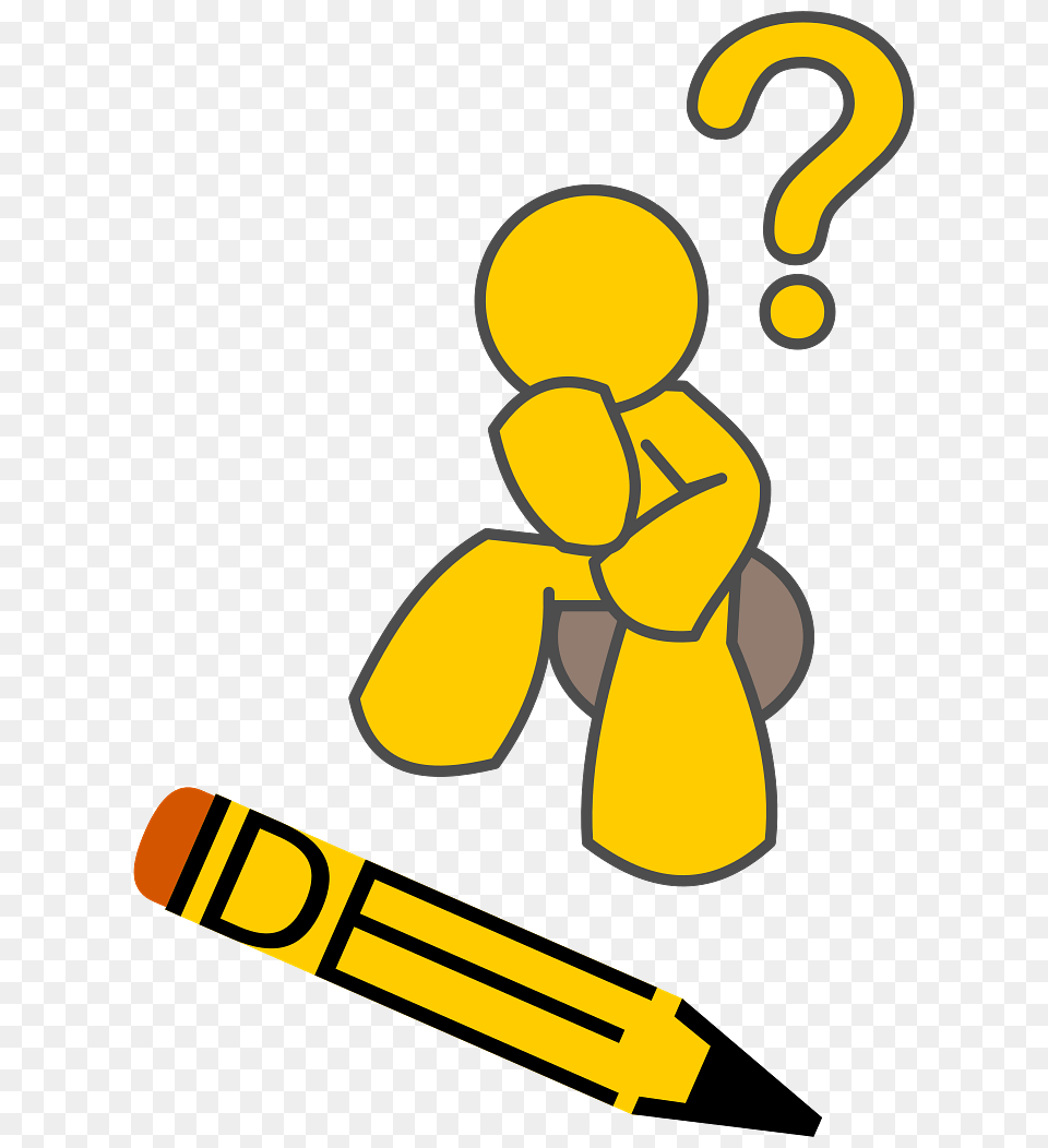 Figurine With Question Mark And Pencil, Dynamite, Weapon Free Png