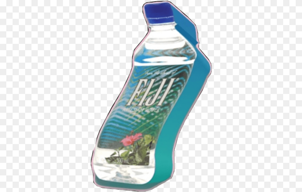 Fiji Bottle Blue Grunge Aesthetic, Water Bottle, Beverage, Mineral Water, Food Free Transparent Png