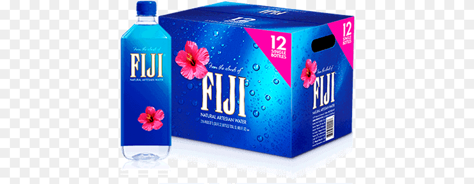 Fiji Water Case Of Fiji Water, Bottle, Flower, Plant, Box Free Png