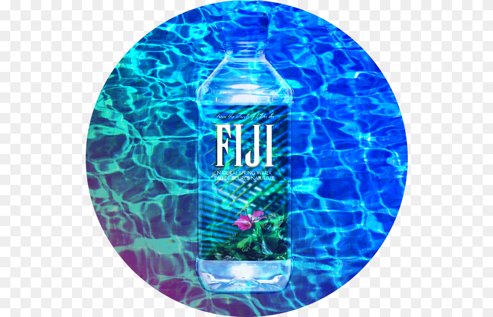 Fiji Water Pool Water Reflection Background, Bottle, Water Bottle, Beverage, Mineral Water Free Png Download