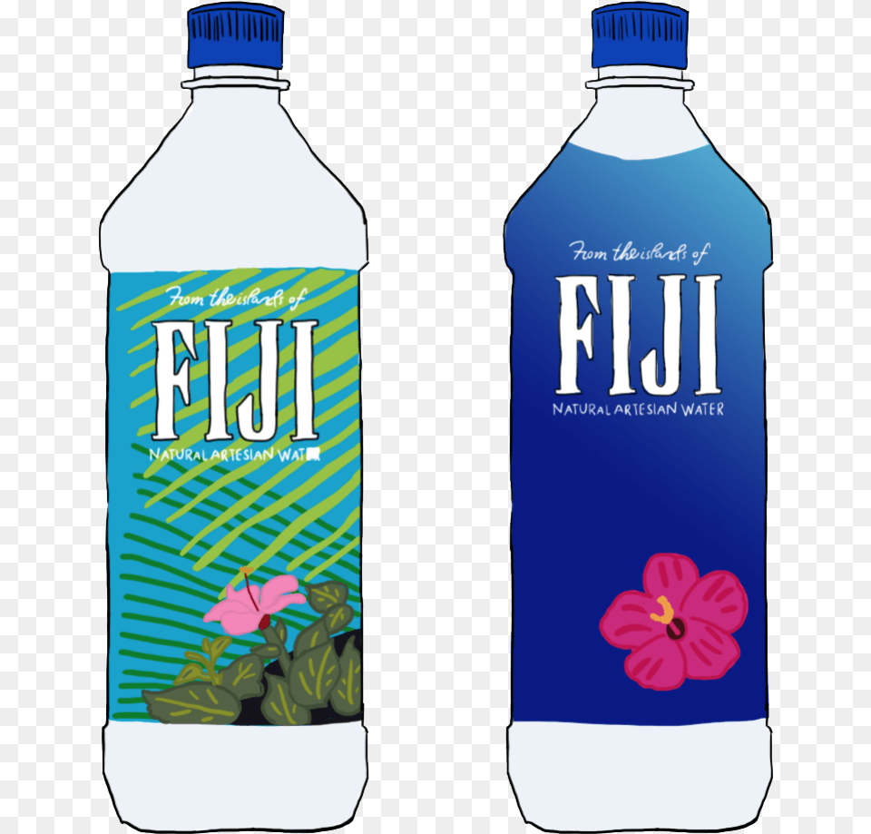 Fiji Water Water Bottle Water Stickers Transparent, Water Bottle, Beverage, Mineral Water, Food Free Png Download