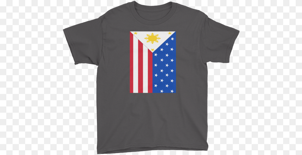 Fil Am Flag Youth Short Sleeve T Shirt Leap Year Birthday, Clothing, T-shirt, American Flag Free Png