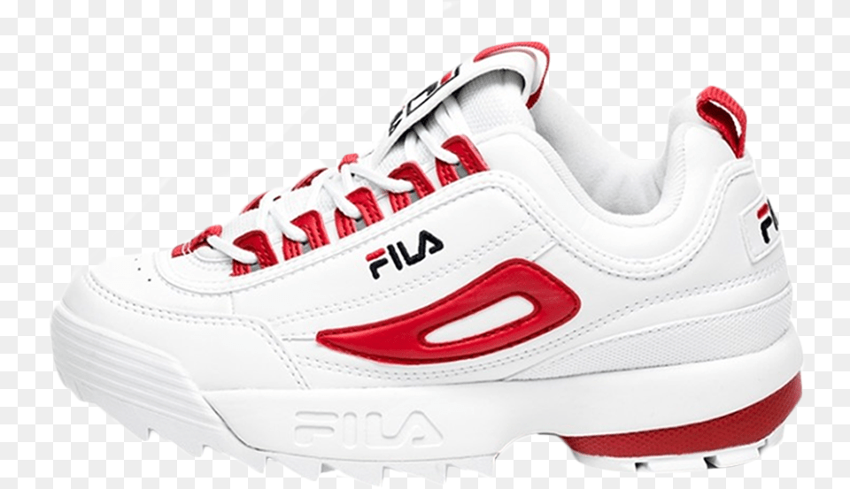 Fila Disruptor Cb Low Red Feature Fila F, Clothing, Footwear, Shoe, Sneaker Png