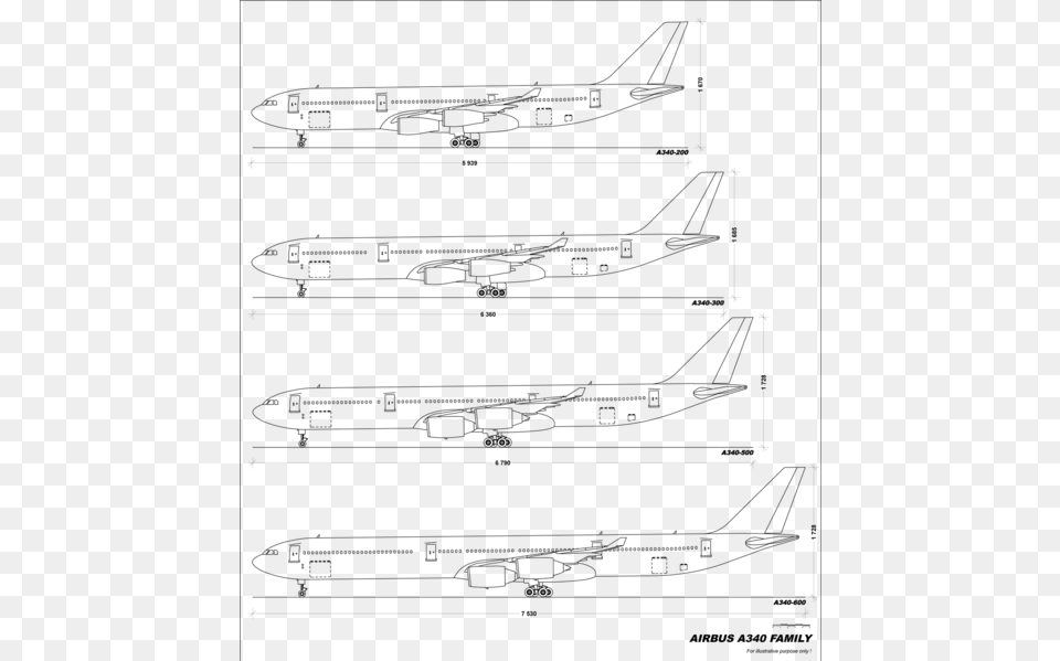 File A340familyv1, Gray Free Png