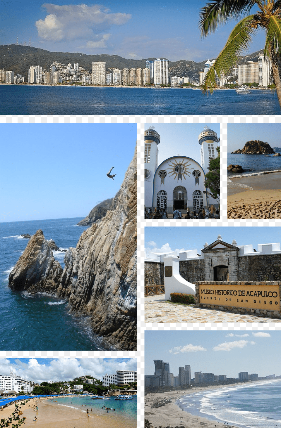 File Acapulcomontage, Shoreline, Sea, Summer, Outdoors Png