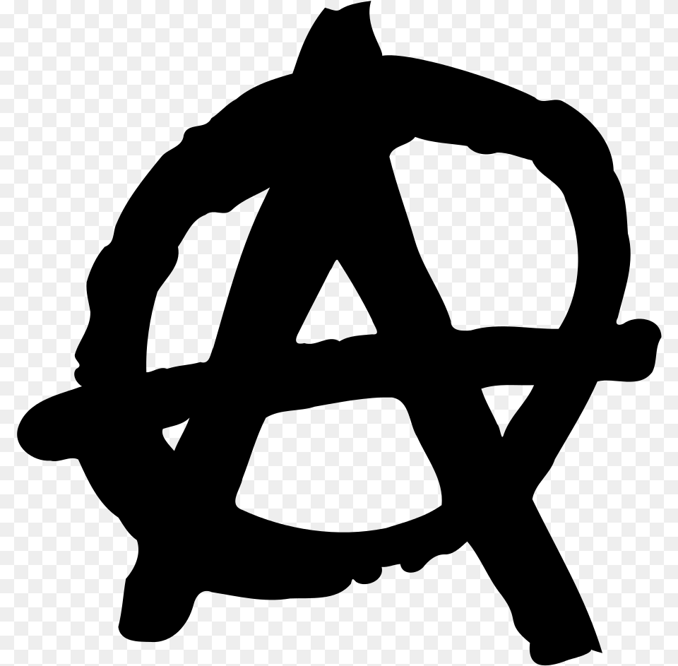 File Anarchysymbolink Svg Anarchist Symbol, Gray Free Png
