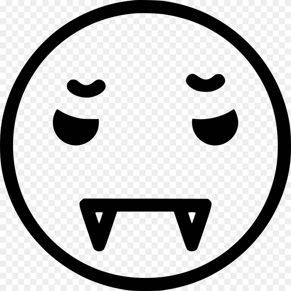 File Black And White Scary Emoji, Stencil, Logo Png