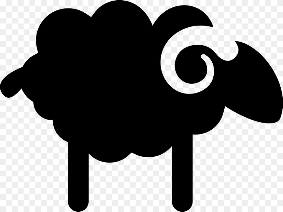 File Black Sheep Flat Icon, Stencil, Animal, Elephant, Mammal Png Image