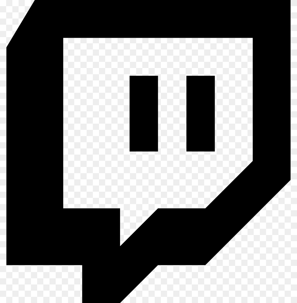 File Black Twitch Icon Transparent, Stencil Png Image