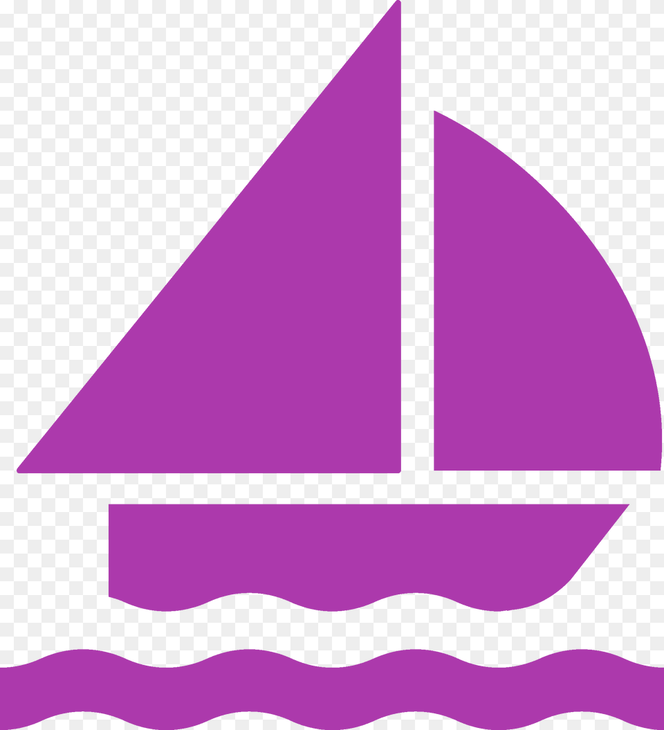 File Boat Icon, Triangle, Purple, Sailboat, Transportation Free Png Download