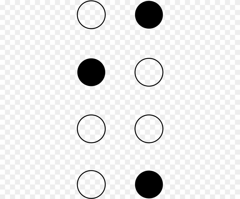 File Braille8 Dots 428 Svg Circle, Gray Free Png
