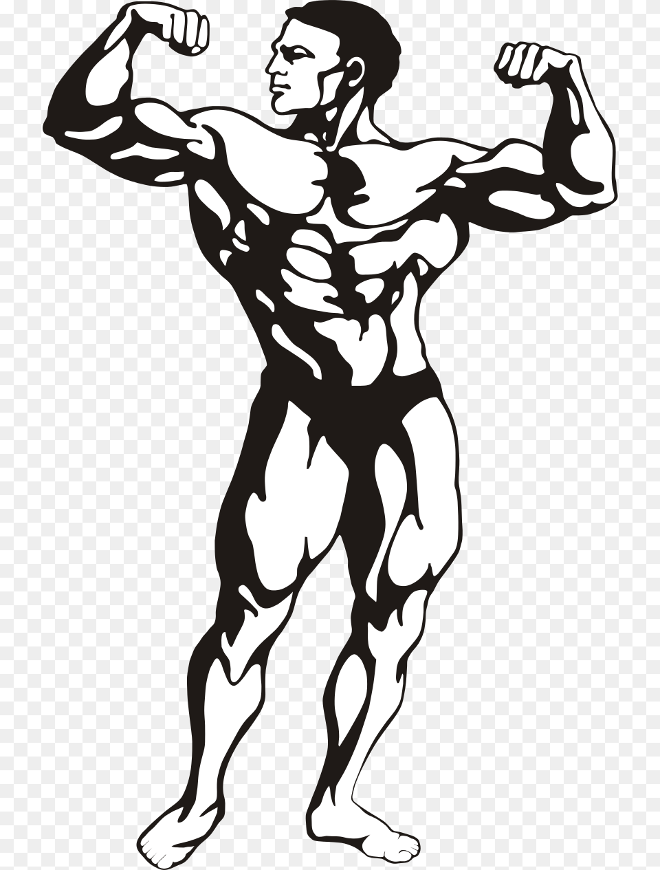 File Btoteva Fitness Svg Body Builder Clip Art, Stencil, Adult, Male, Man Png
