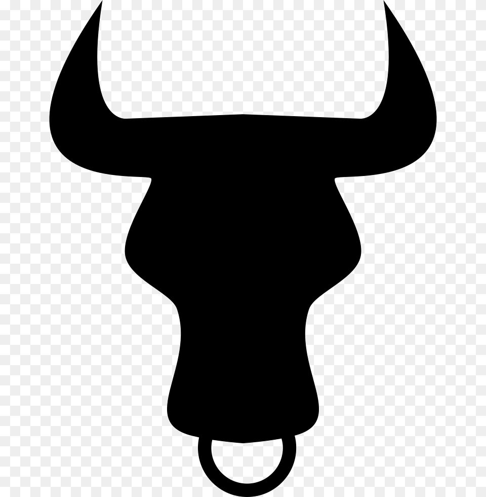 File Bull Head, Animal, Mammal, Silhouette, Stencil Free Png