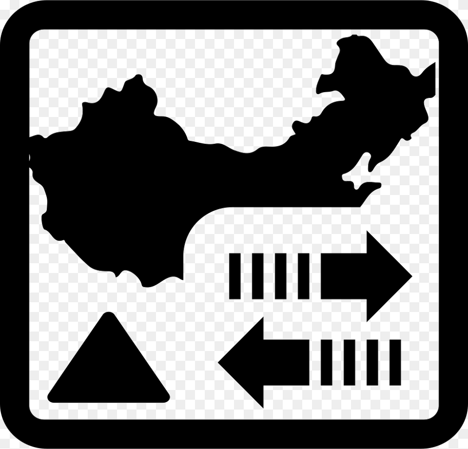 File China Map, Sign, Symbol, Stencil, Animal Free Transparent Png