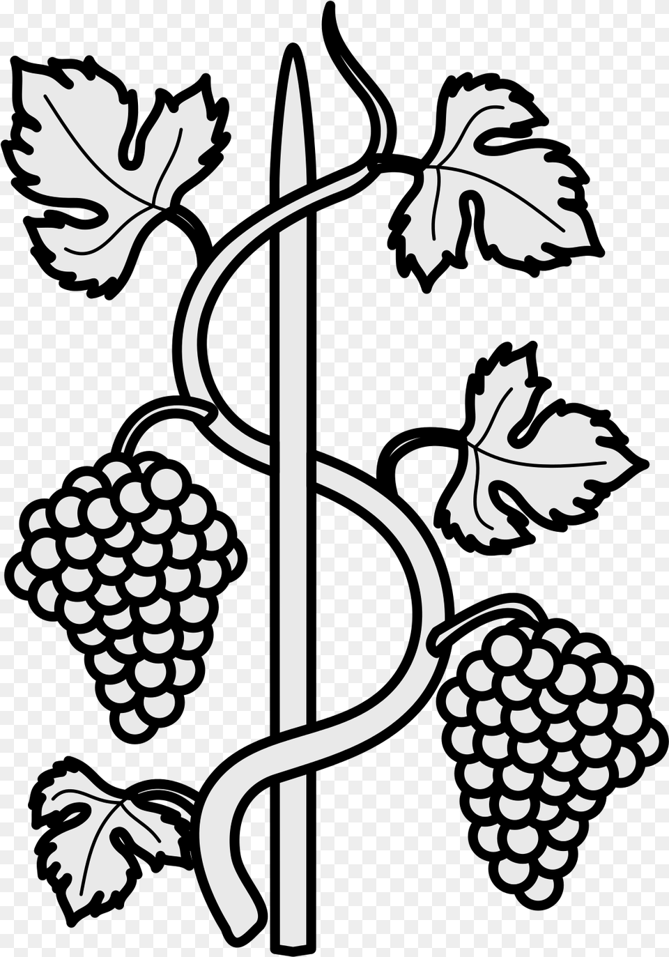 File Coa Illustration Elements Grapevine Coat Of Arms, Stencil, Produce, Plant, Food Png