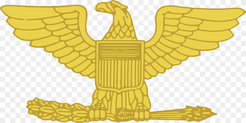 File Colonel Gold Vector Svg Rank Colonel, Emblem, Symbol, Animal, Dinosaur Free Png