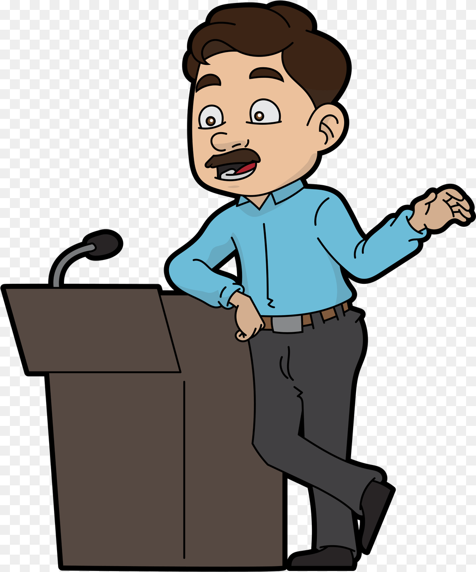 File Confident Cartoon Male Speaker Person Clipart, Crowd, Audience, Baby, Face Free Png