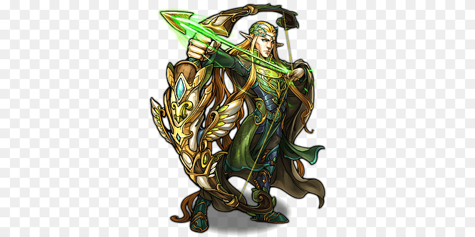 File Elf King Haran Illustration, Archer, Archery, Bow, Weapon Png