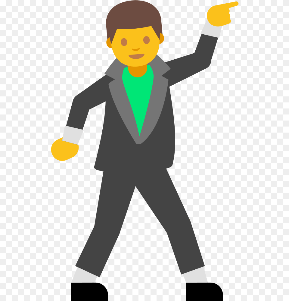 File Emoji U1f57a Svg Dancing Emoji Gif Clipart Dancing Cartoon Gif, Suit, Clothing, Formal Wear, Sleeve Free Transparent Png