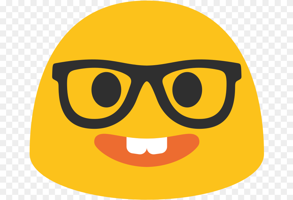 File Emoji U1f913 Svg Emoji Nerd Download Transparent Background Nerd Emoji, Accessories, Glasses, Clothing, Hat Png Image