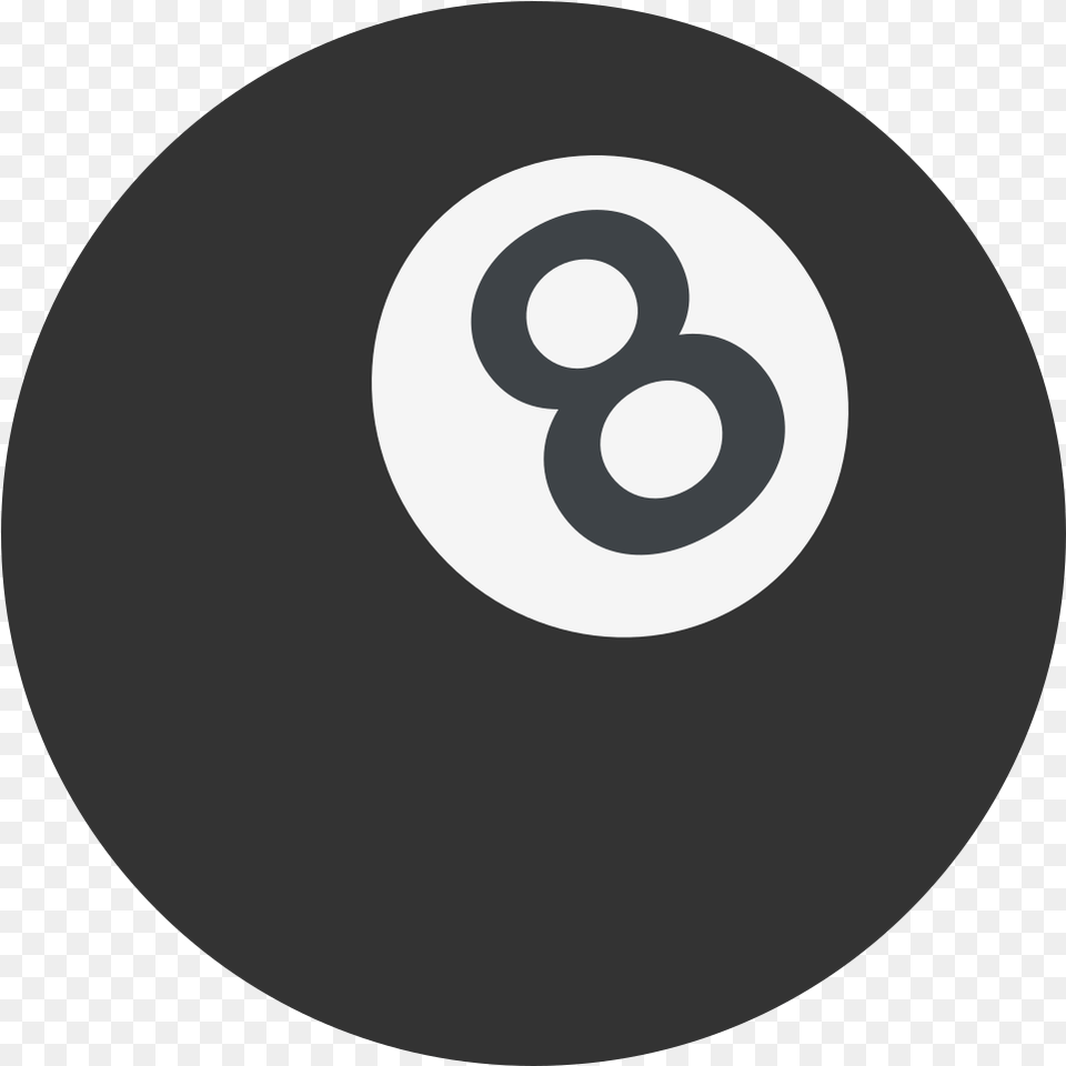 File Emojione 1f3b1 Svg 8 Ball Emoji Facebook, Symbol, Number, Text, Astronomy Free Png Download
