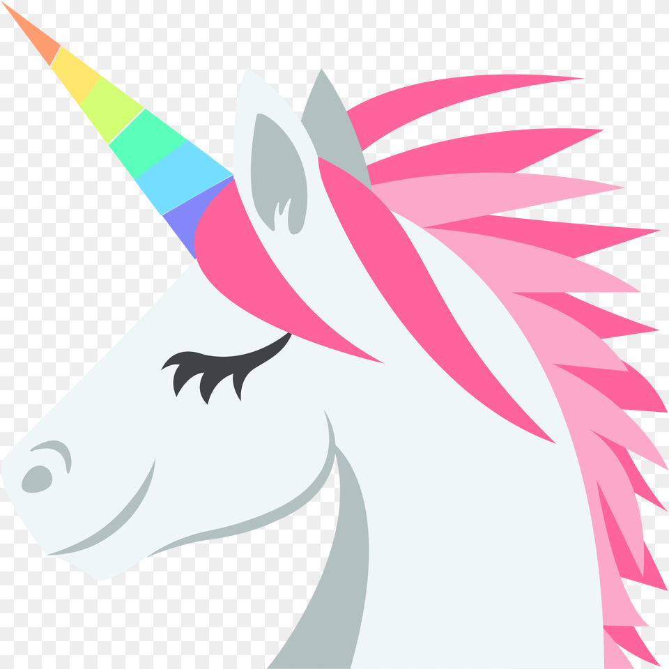 File Emojione 1f984 Svg Unicorns Rainbows Unicorn Emoji, Clothing, Hat, Animal, Fish Free Png