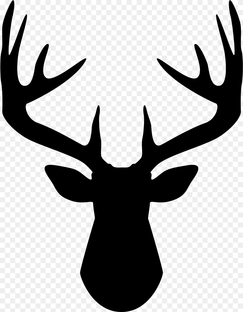 File Example Wikimedia Commons Open Deer Antler Svg, Gray Png