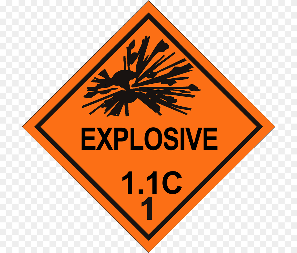File Explosive 1 1c Explosives Sign, Symbol, Road Sign Png