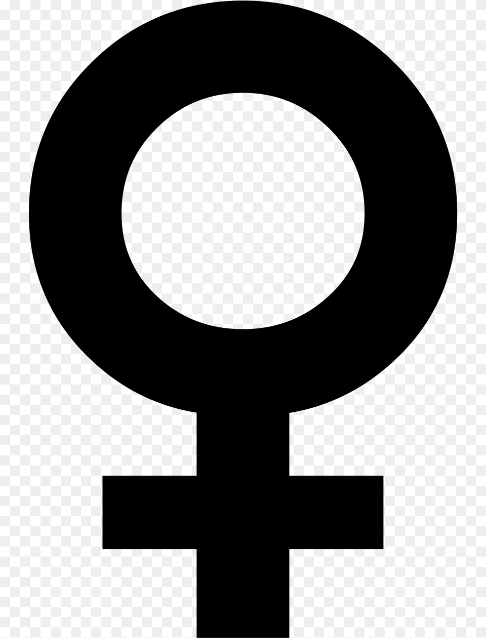 File Female Symbol Svg Venus Symbol, Gray Png Image