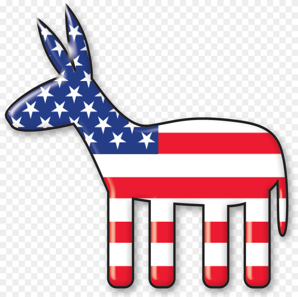 File Flag Donkey Democratic Party Of Usa, American Flag Free Png