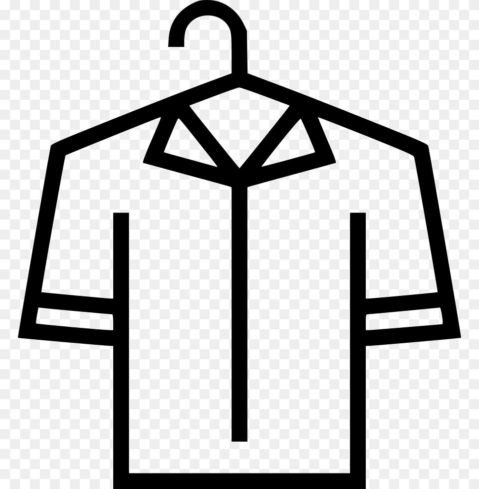 File Garment On Hanger Icon, Clothing, Shirt, Cross, Symbol Free Png Download