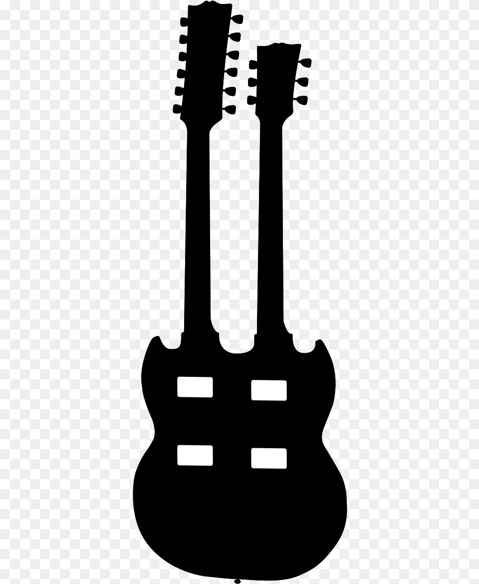 File Gibson Sg Double Bass Guitar, Cutlery, Fork, Lighting Png