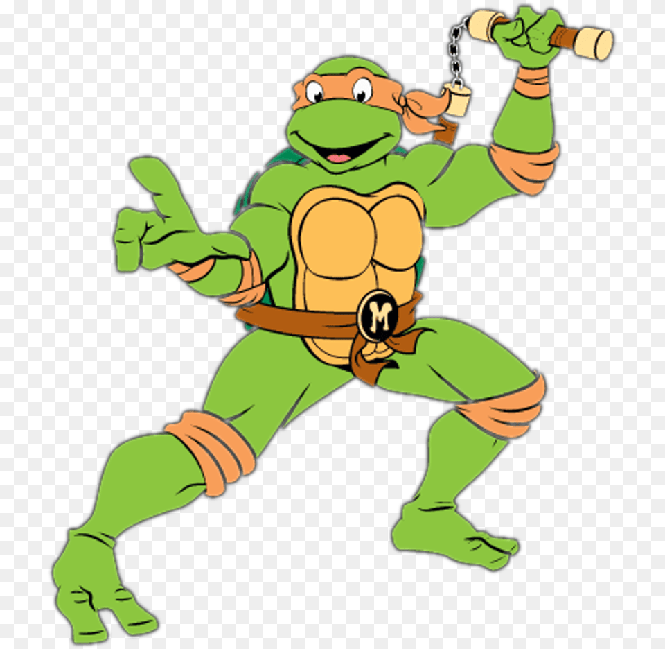File History Teenage Mutant Ninja Turtles Michelangelo Cartoon, Green, Baby, Person Free Png Download