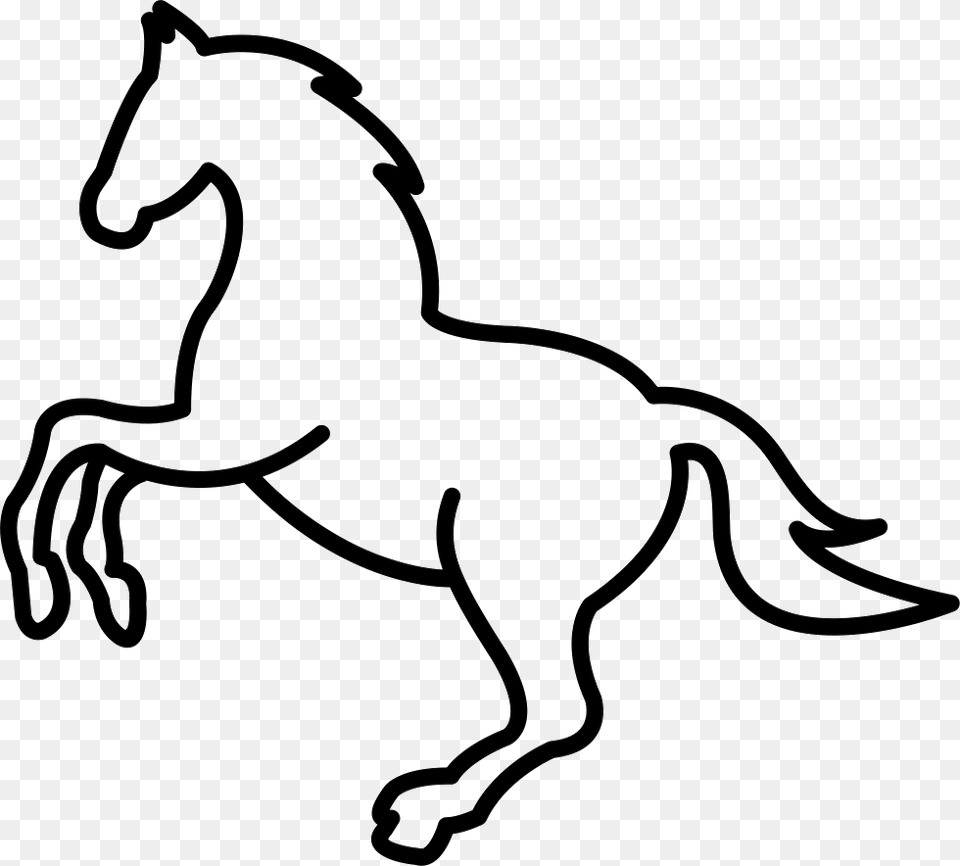 File Horse Outline Jumping, Stencil, Animal, Colt Horse, Mammal Free Png