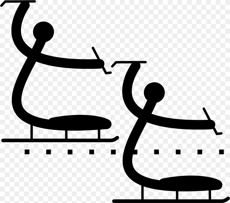 File Ice Sledge Speed Racing Paralympic Pictogram Ice Sledge Speed Racing, Gray Png