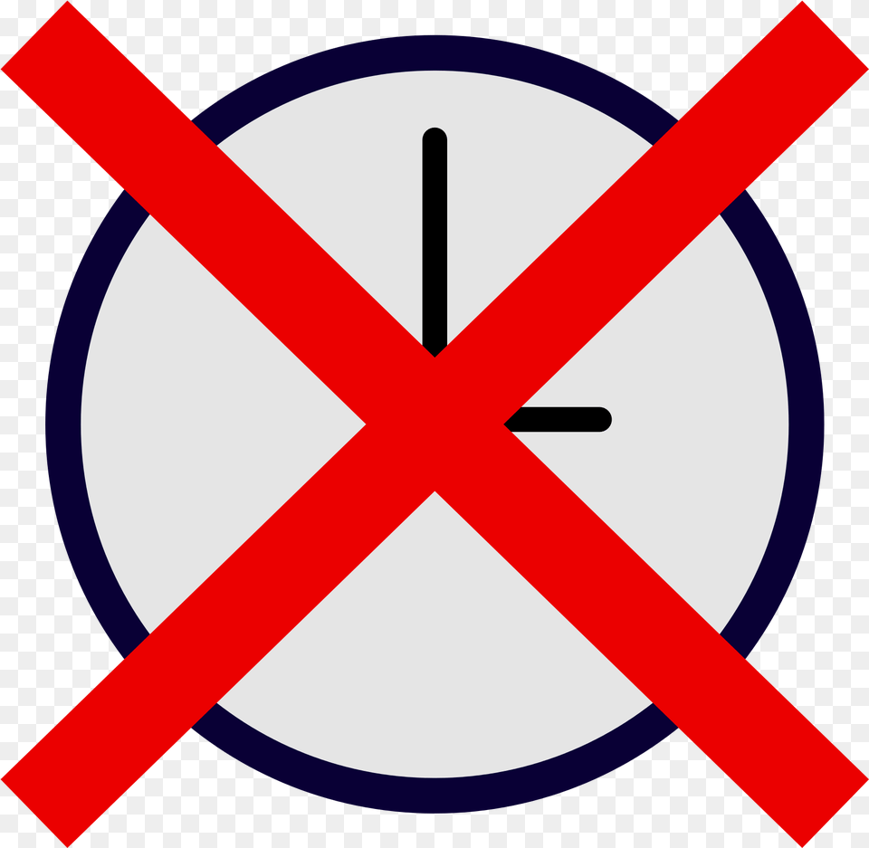 File Icon Noclock Svg Alarm Clock Crossed Out, Sign, Symbol, Dynamite, Weapon Png Image