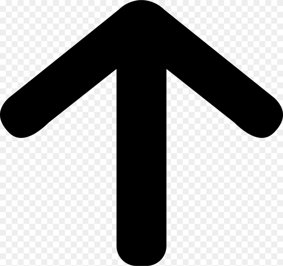 File Icono De Flecha Hacia Arriba, Sign, Symbol, Cross, Road Sign Free Png