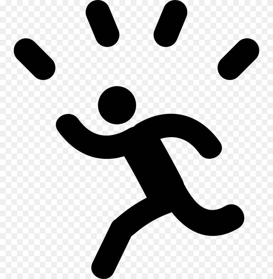 File Icono De Una Persona Corriendo, Stencil, Silhouette, Sign, Symbol Png