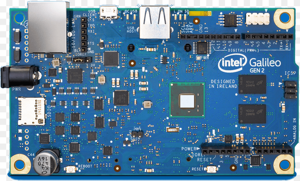 File Intelgalileogen2 Intel Galileo, Electronics, Hardware, Computer Hardware, Printed Circuit Board Png