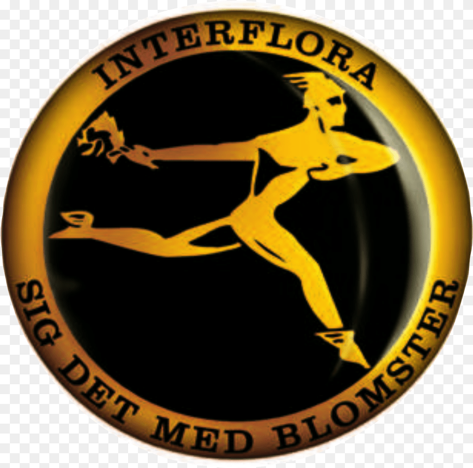 File Interflora Logo Svg Logo With Running Man, Badge, Symbol, Emblem, Appliance Png Image