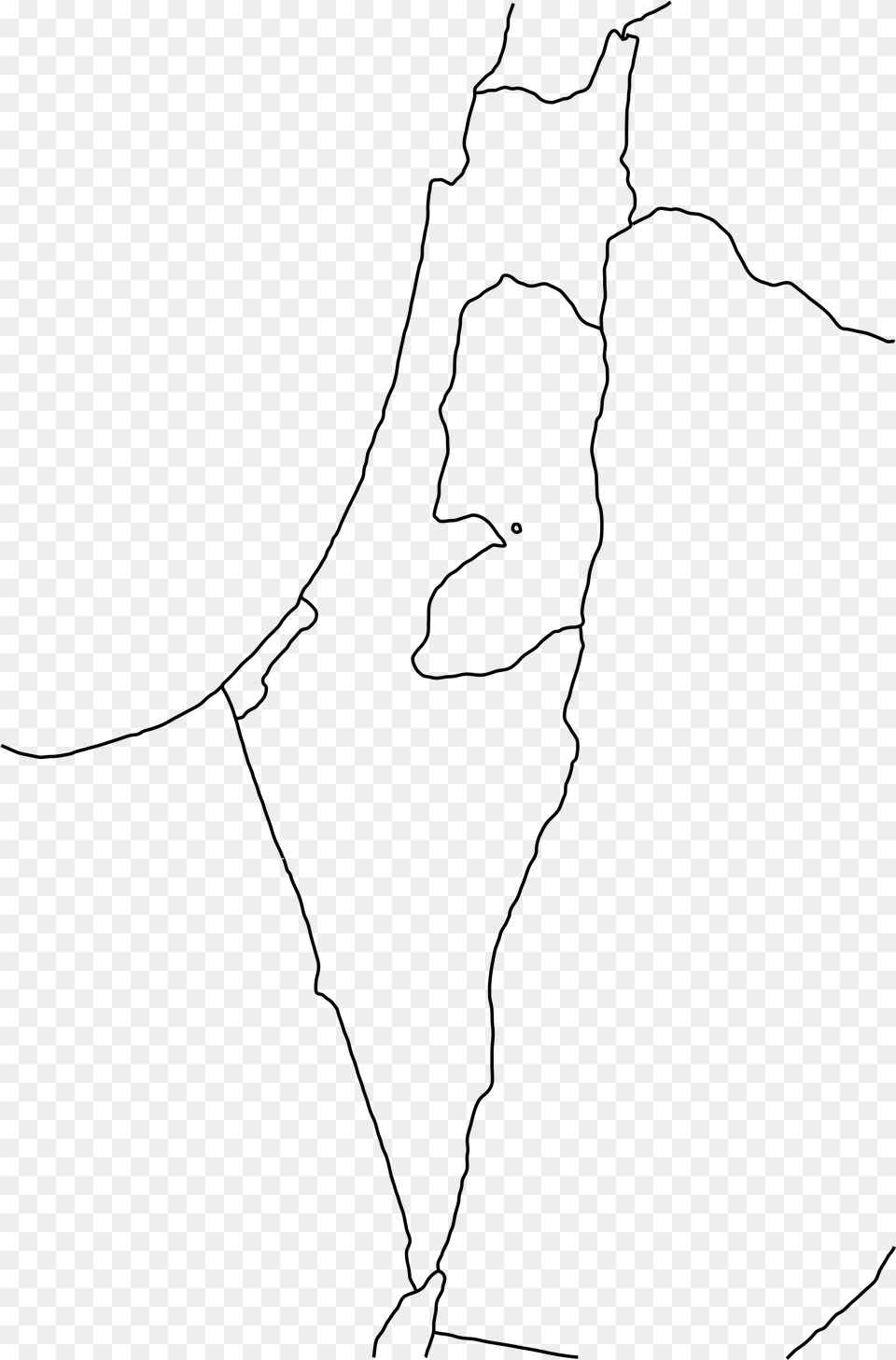File Israel 1949 Blank Map, Gray Png
