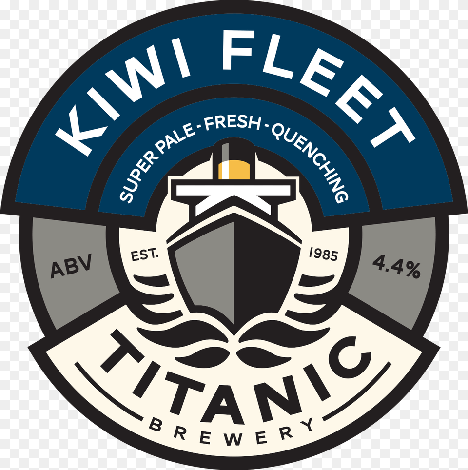 File Kiwi Fleet Iron Curtain Titanic Brewery, Badge, Logo, Symbol, Emblem Png