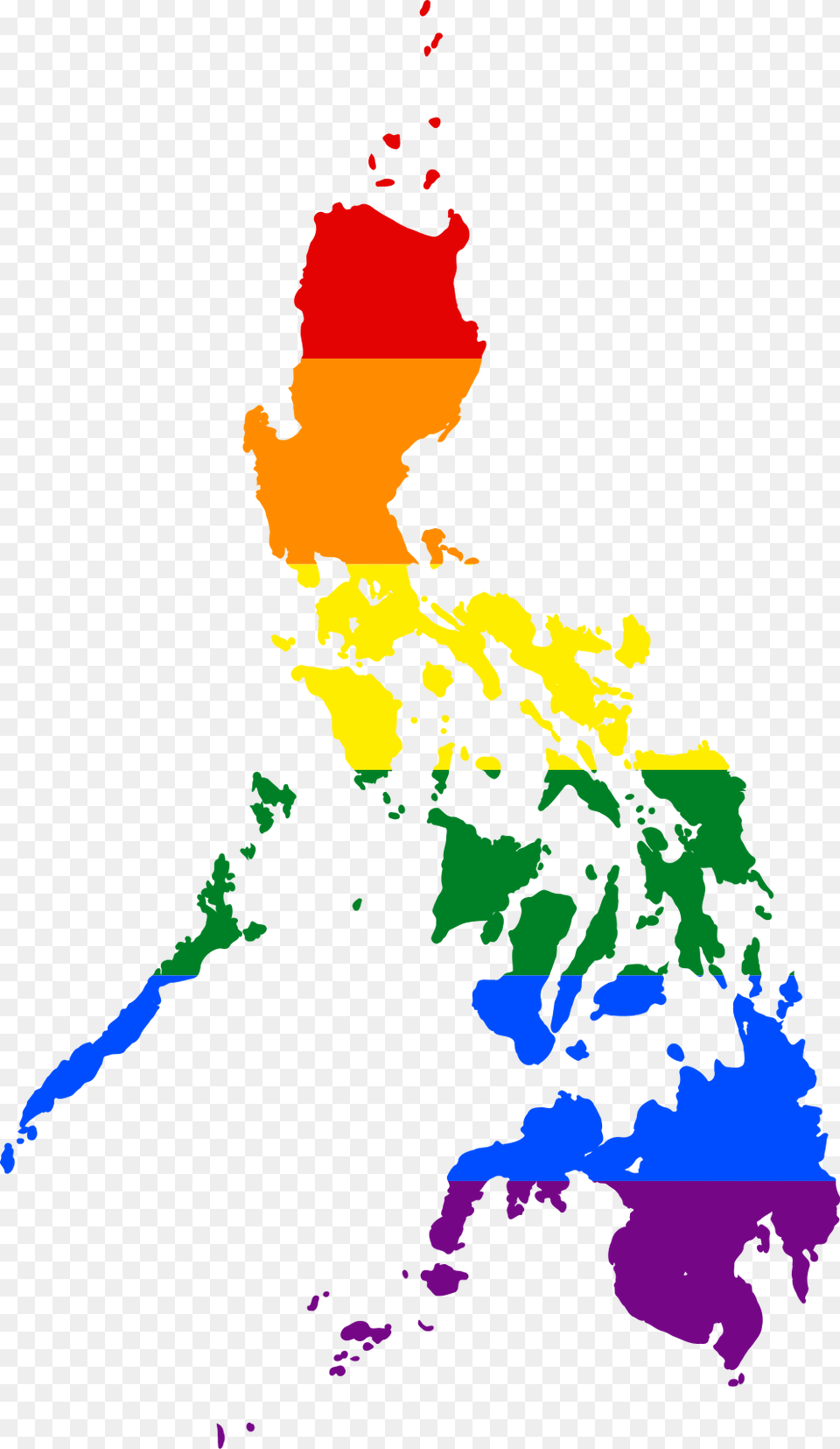 File Lgbt Flag Of Map Of The Philippines, Chart, Plot, Outdoors, Person Png Image