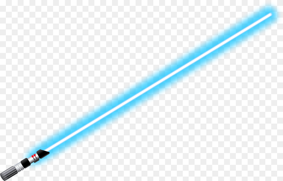 File Lightsaber Blue Svg Clipart Lightsaber, Light, Sword, Weapon, Neon Png Image