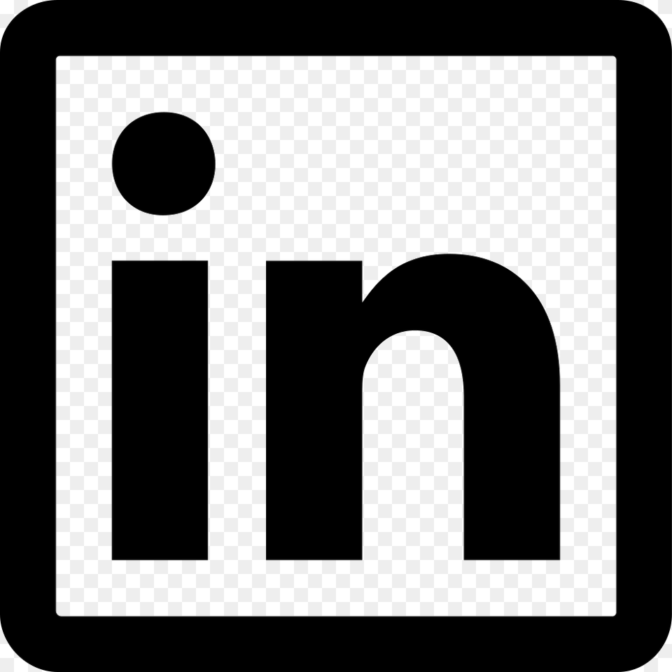 File Linkedin Icon Black, Sign, Symbol Free Png