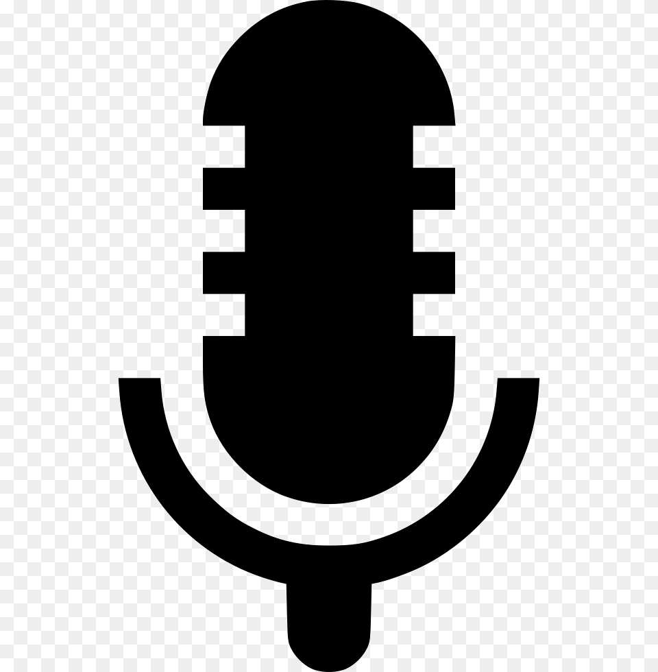 File Microphone Icon, Electrical Device, Stencil, Cutlery Free Png Download