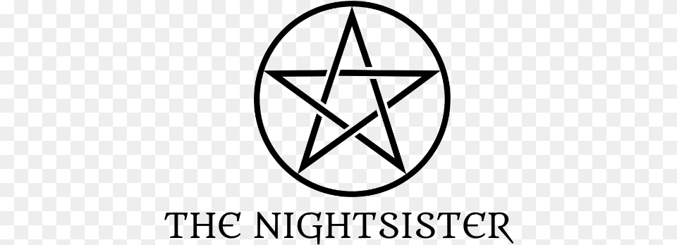 File Nightsister Star Sign With Circle, Gray Png