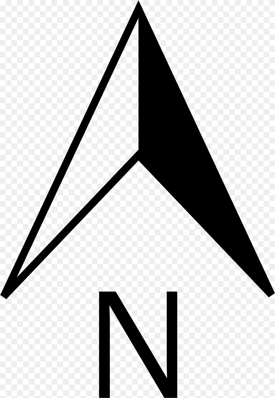 File North Pointer Svg Wikimedia Commons Arrow Clip North Arrow, Gray Free Png